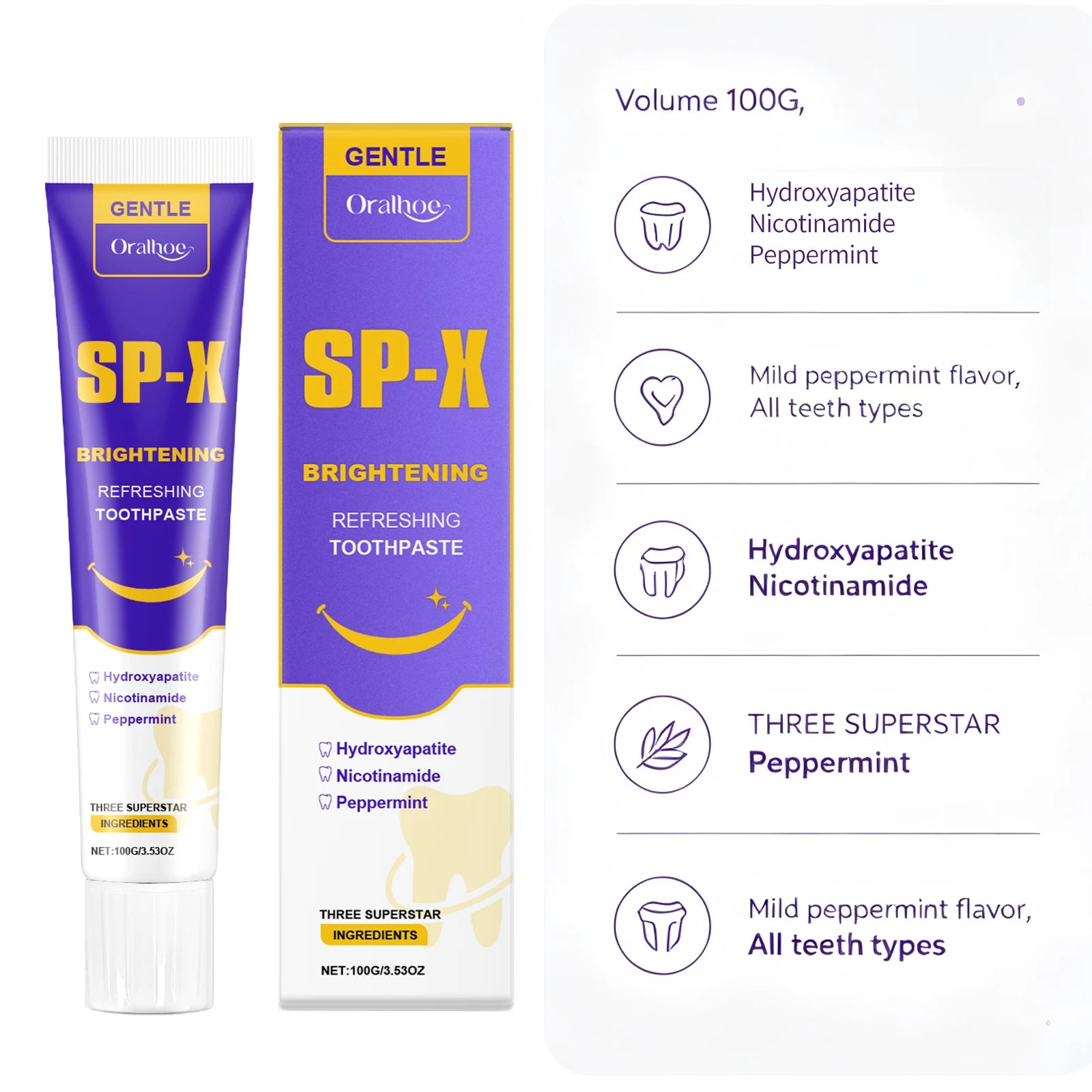 Brightening Toothpaste for Teeth Whitening and Stain Removal - 1