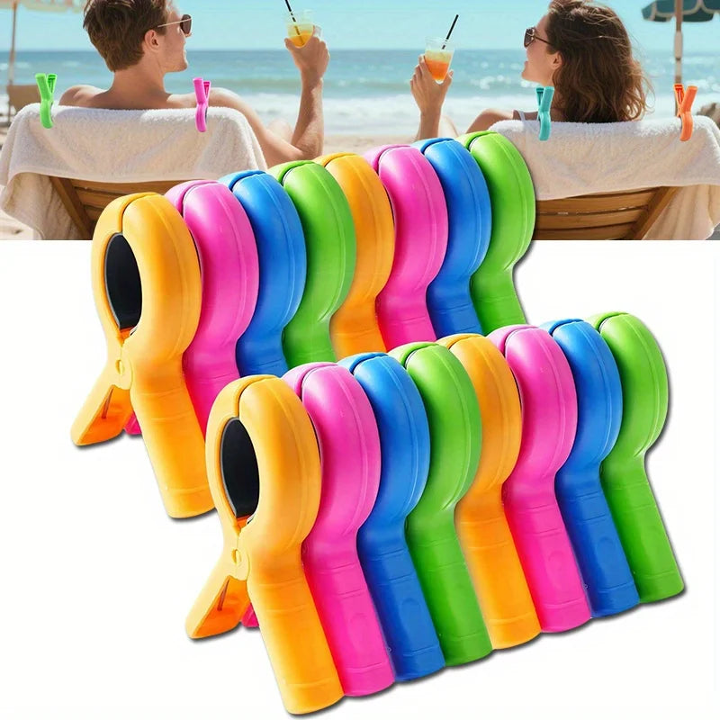 Heavy-Duty Beach Towel Clips for Pool Chairs and Cruises - 1