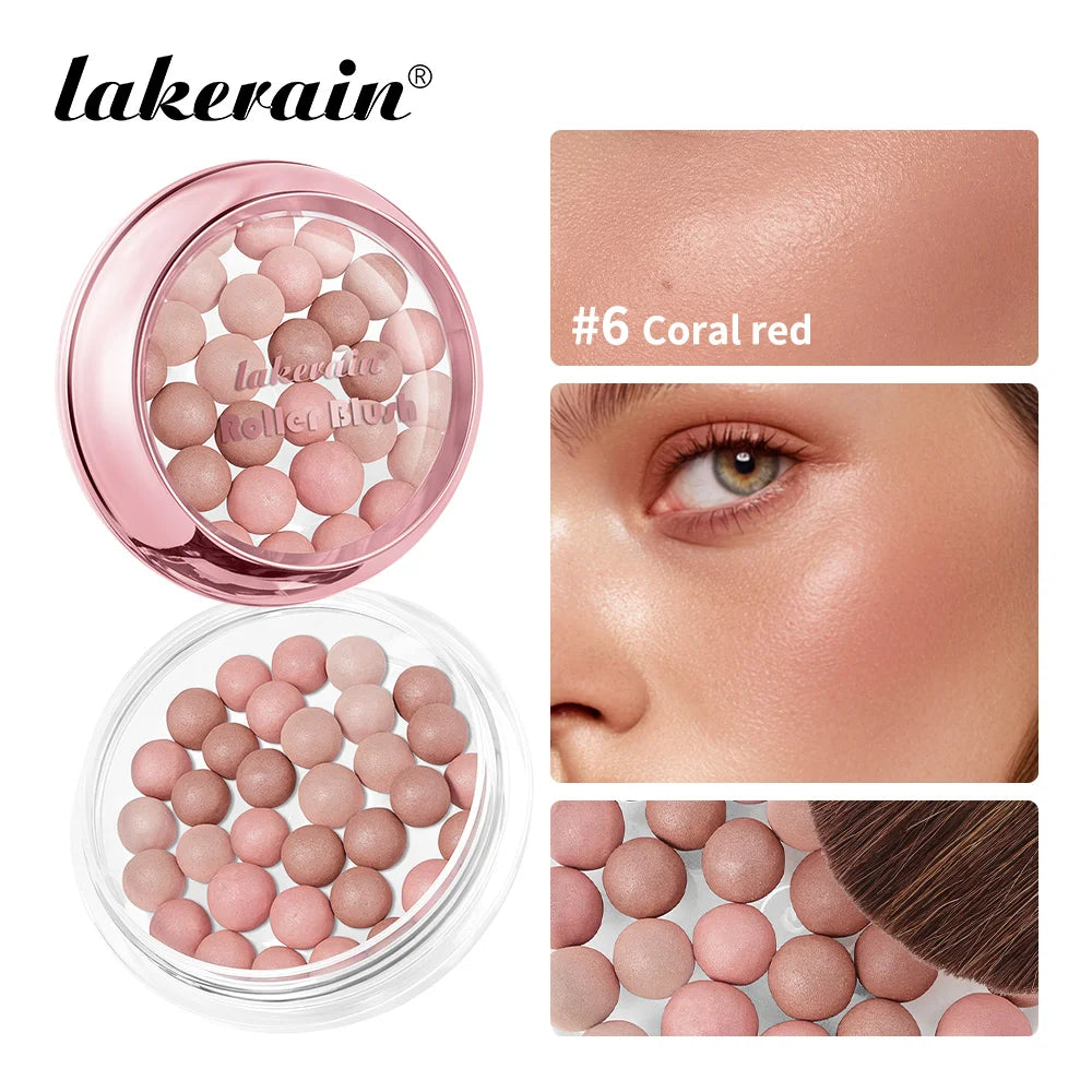 Long-Lasting Shimmering Spherical Powder Blush