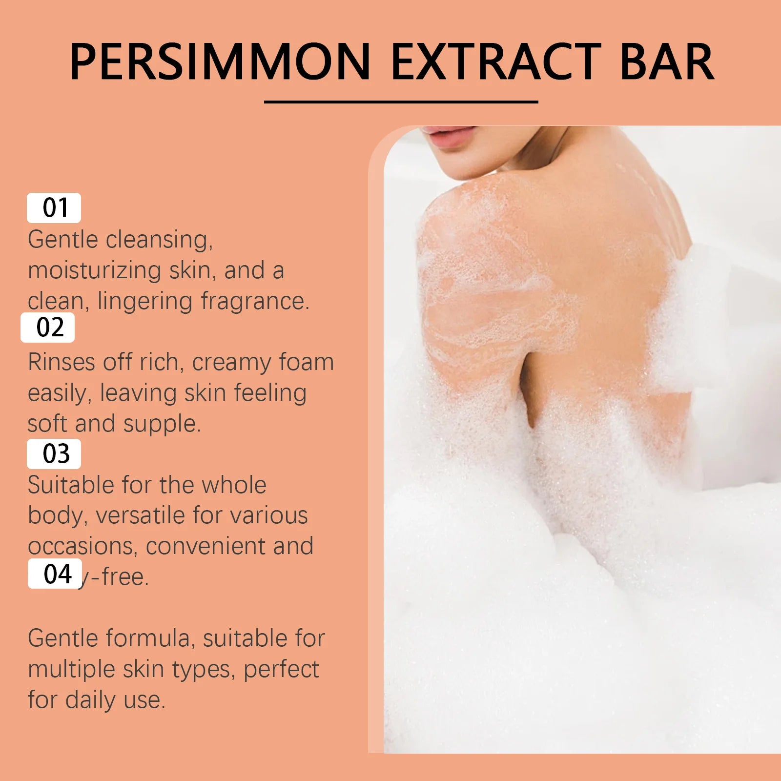 Natural Persimmon Deodorizing Body Soap for Aging Odor - 10