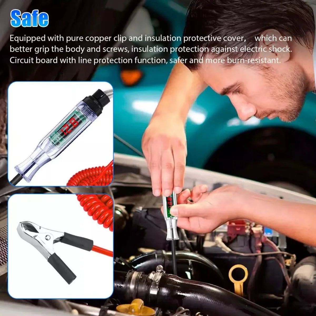 Digital LED Circuit Voltage Tester for Automotive and Truck - 3