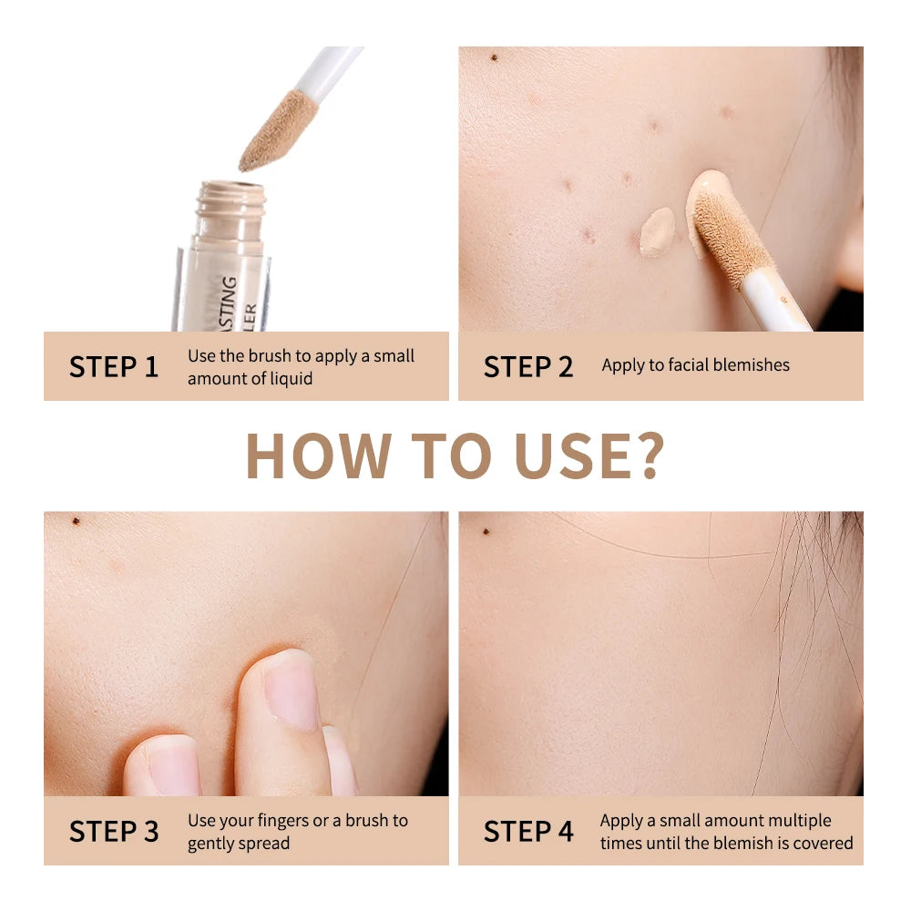 Full Coverage Long-Lasting Liquid Concealer for All Skin Types