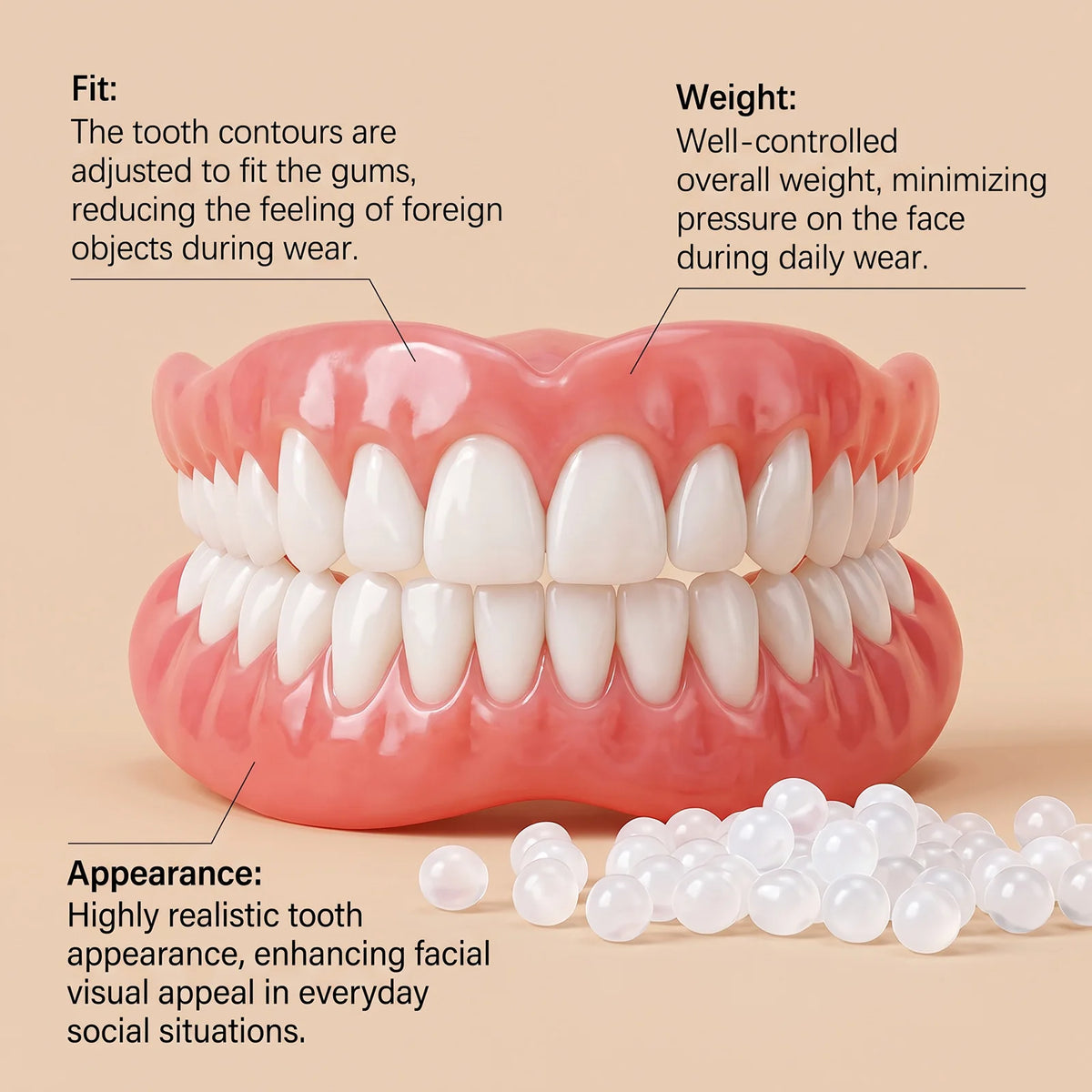 Comfort Fit Realistic Silicone Smile Veneers