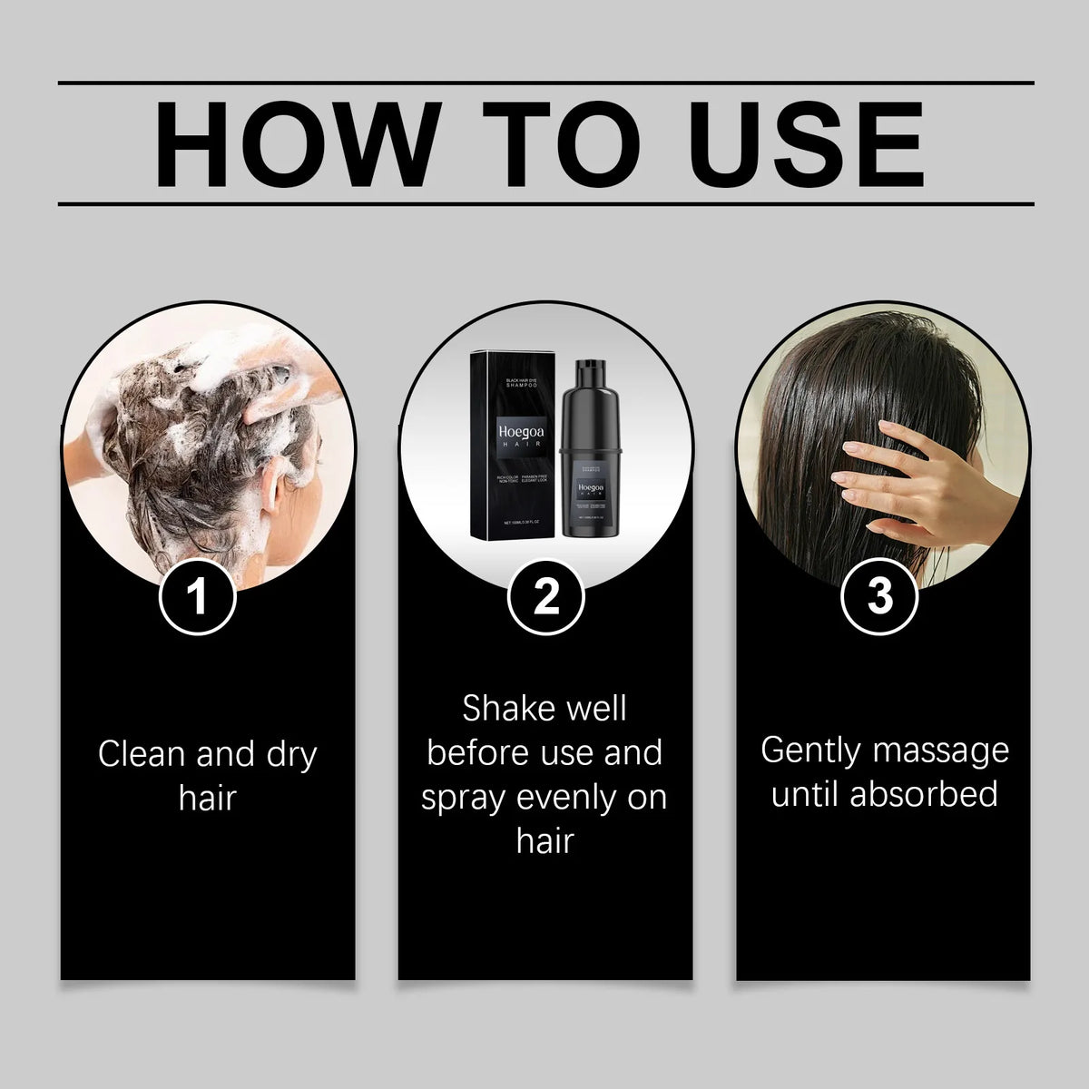 Instant Nourishing Hair Color Dye Shampoo