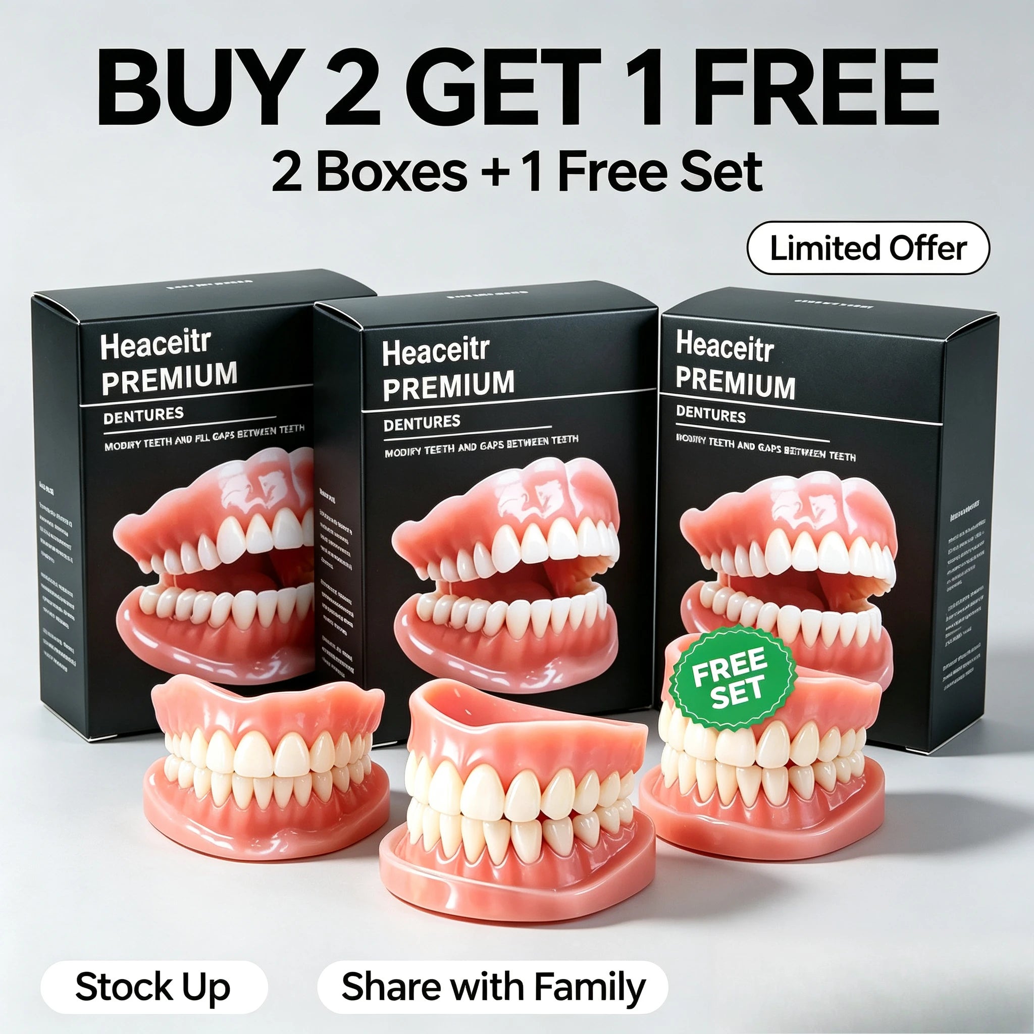 Custom Fit Boil and Shape Comfort Dentures - 7