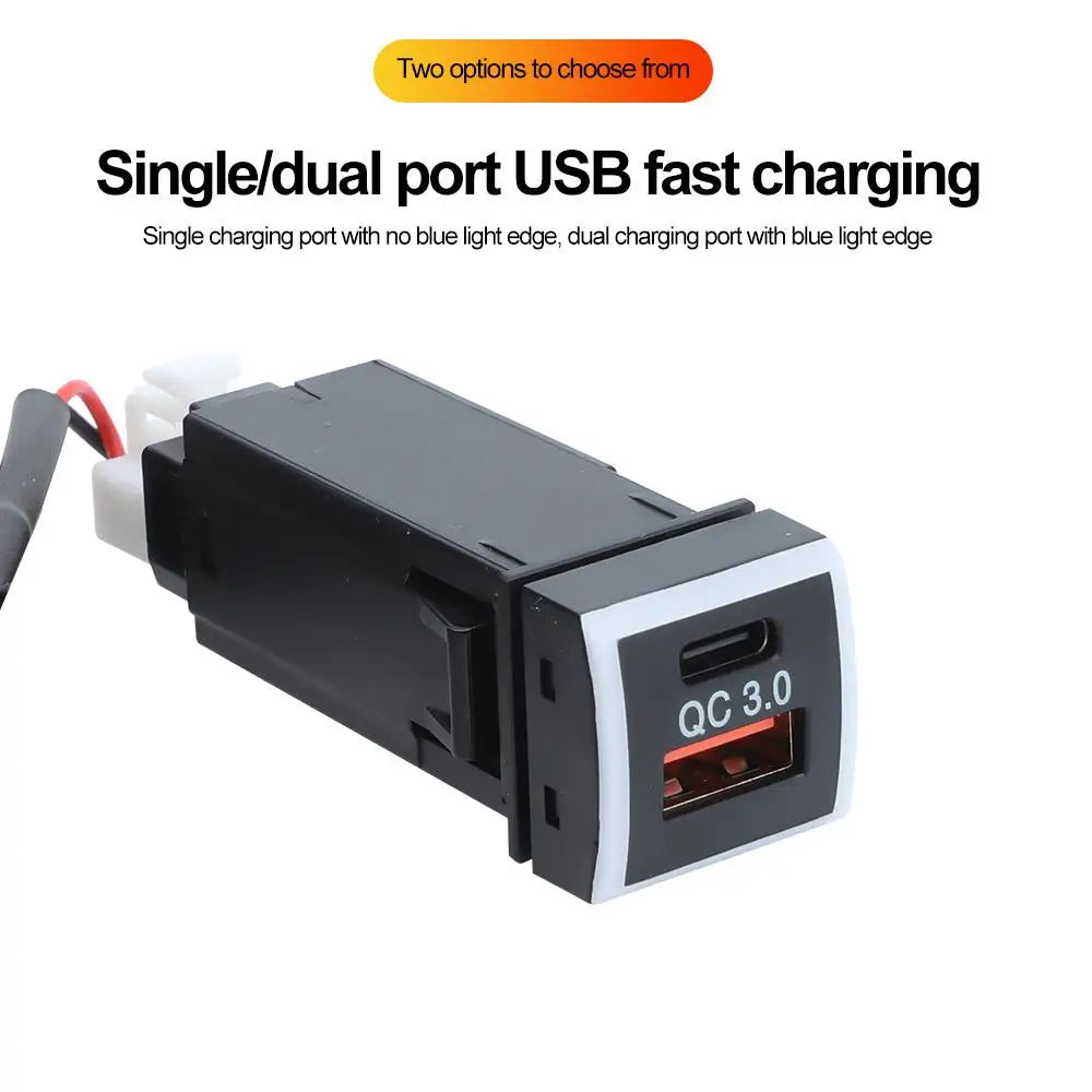 Dual Port Fast Car Charger for Toyota