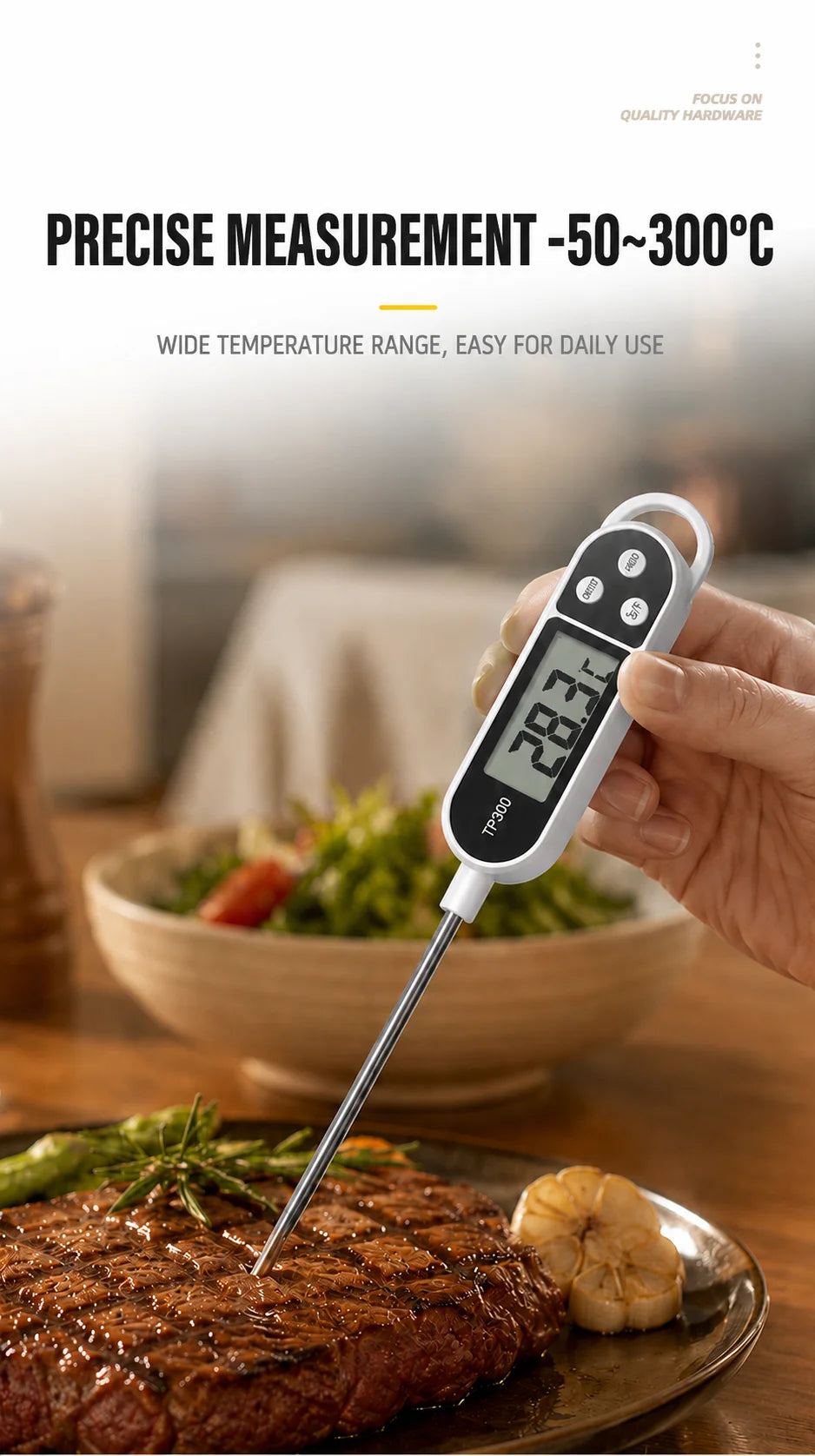 Digital Instant-Read Meat and Kitchen Food Thermometer - 13