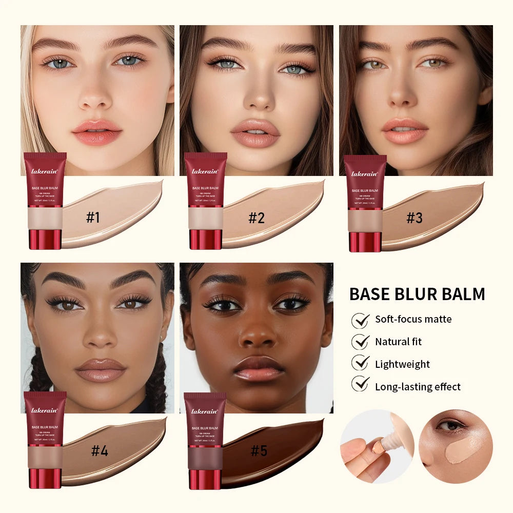 Matte Finish Liquid Foundation Concealer for Natural Skin Coverage