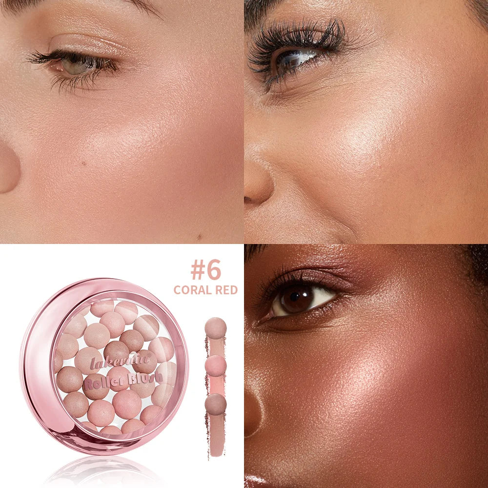 Long-Lasting Shimmering Spherical Powder Blush