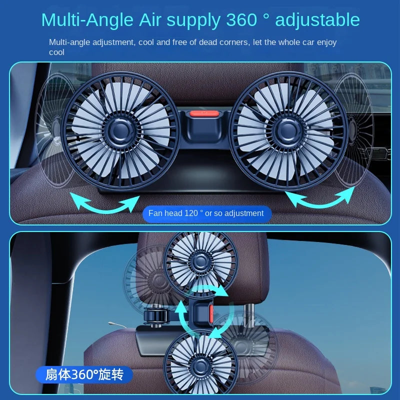 Adjustable USB Powered Car Backseat Cooling Fan