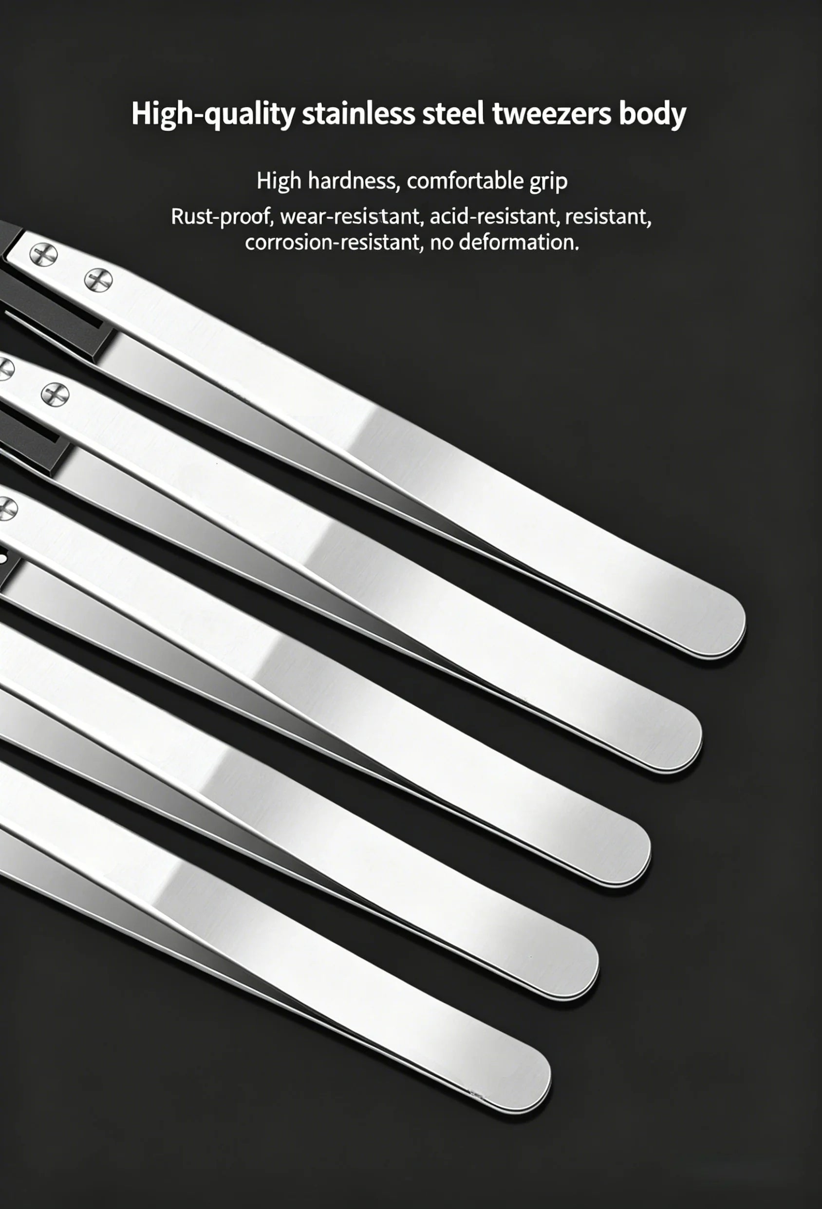 ESD-Safe Precision Tweezer Set with Replaceable Anti-Static Tips - 11