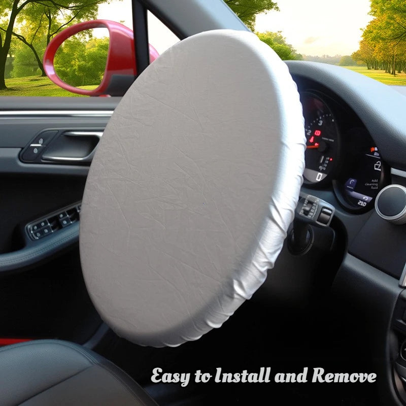 Heat-Reflective Car Steering Wheel Sun Shade Cover - 3