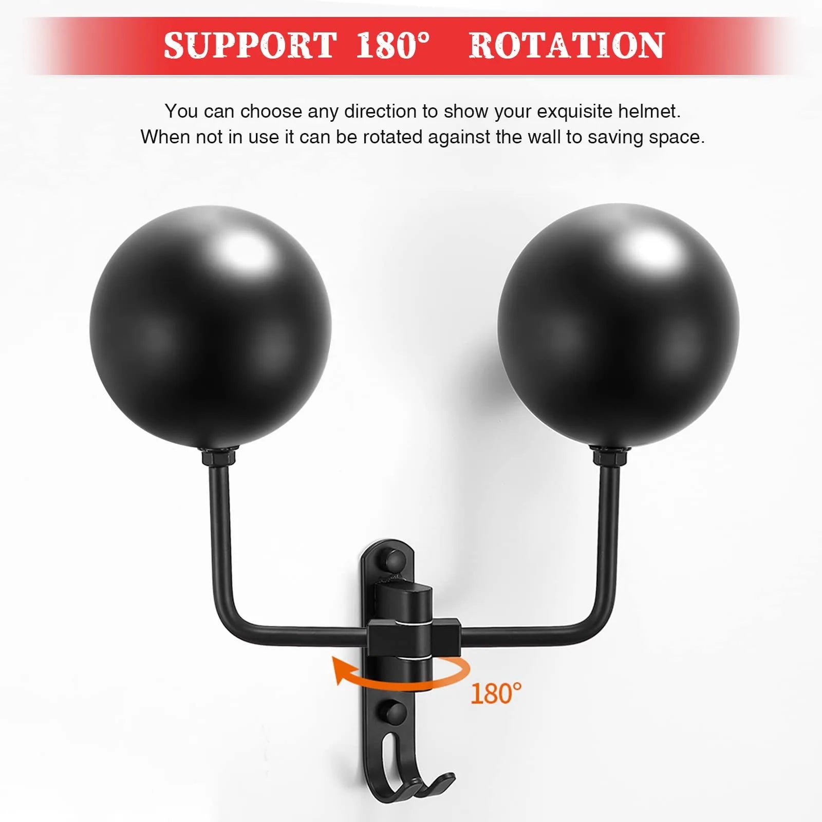 Rotating Wall Mount Helmet and Gear Rack - 3