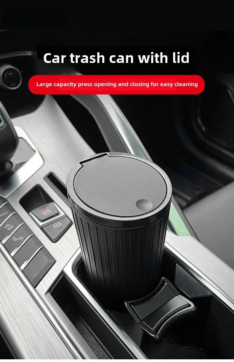 Portable Car Trash Bin Auto Garbage Can Interior Organizer Storage Bucket - 7