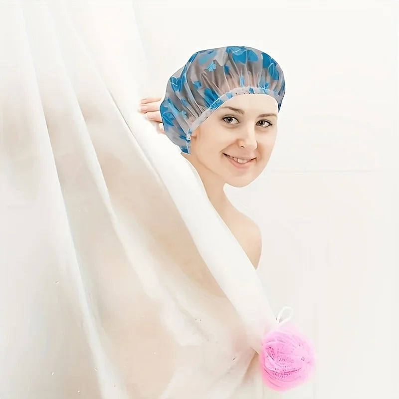 Adjustable Waterproof Shower Cap for Hair Protection