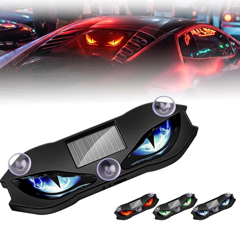 Solar Powered Demon Eye Car Window Warning Light
