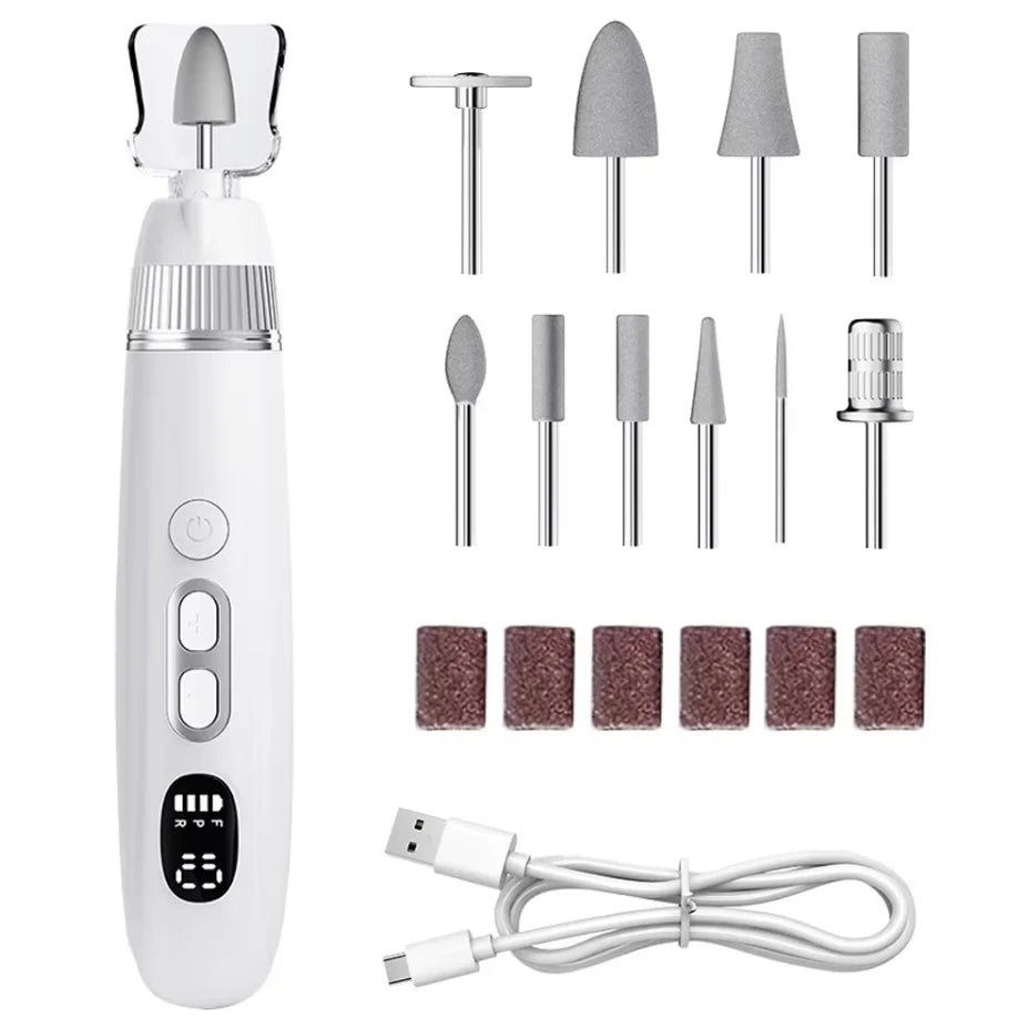 Electric Cordless Manicure and Pedicure Nail Drill Set - 21