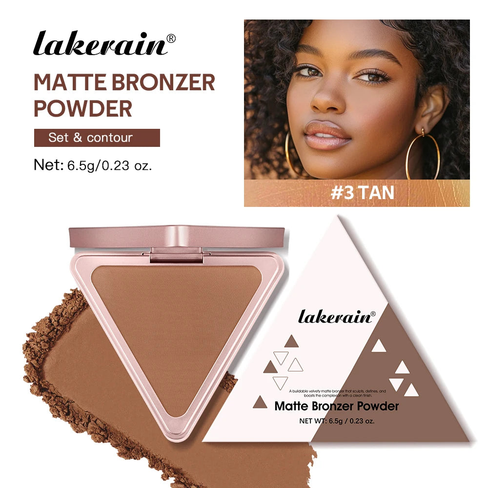Long-Lasting Matte Bronzer Contour Powder for Face Shading - 30