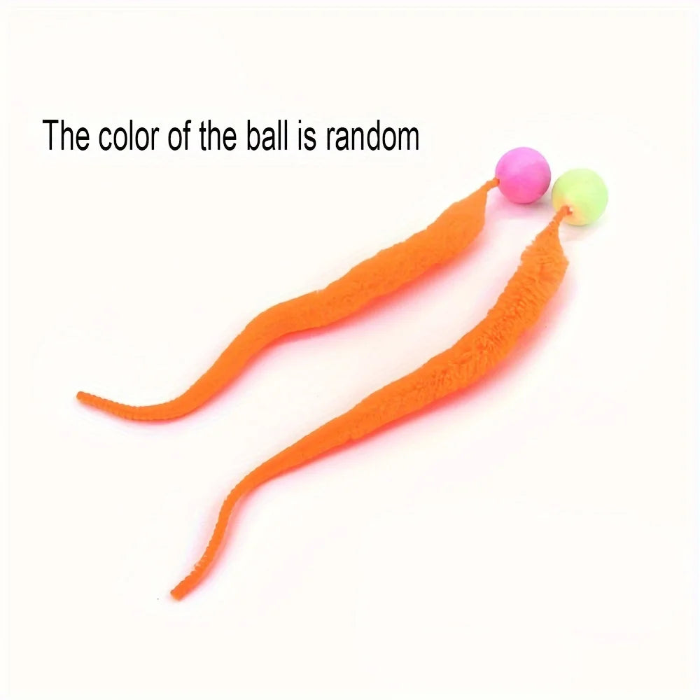 Wiggly Tail Cat Ball Toy Interactive Plush Kitten Chewing Bouncy Toy - 6
