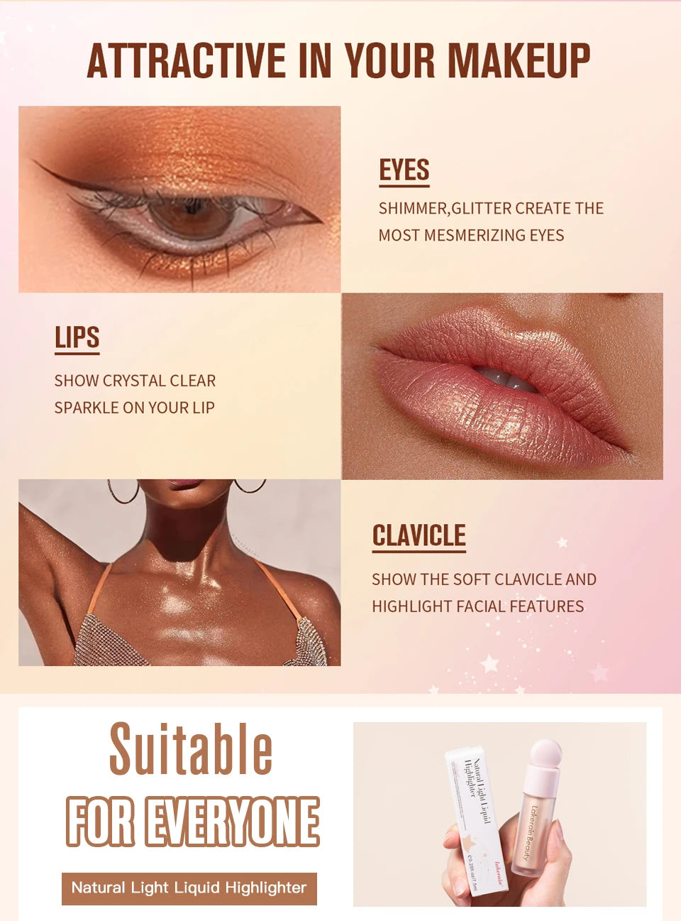 Liquid Highlighter for Radiant Face and Body Glow
