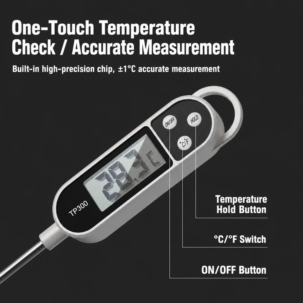 Digital Instant-Read Meat and Kitchen Food Thermometer - 6