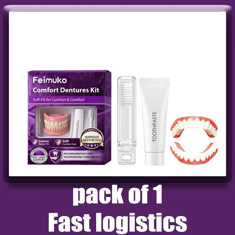 Comfortable Silicone Full Set Dentures for Instant Smile Enhancement