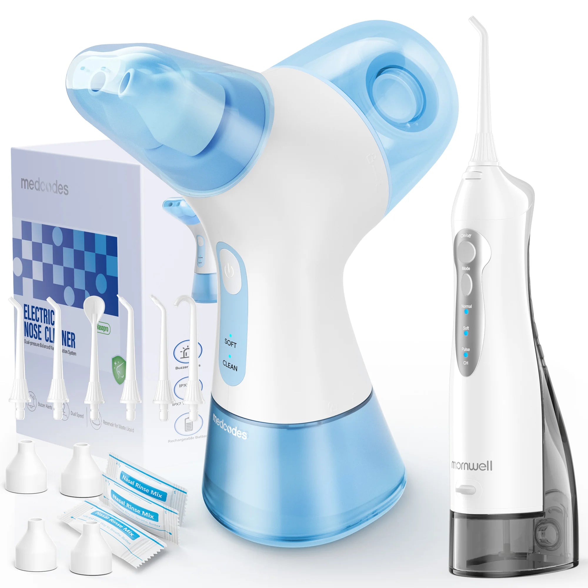 Electric Nasal Irrigation and Oral Irrigator Combo Set - 30