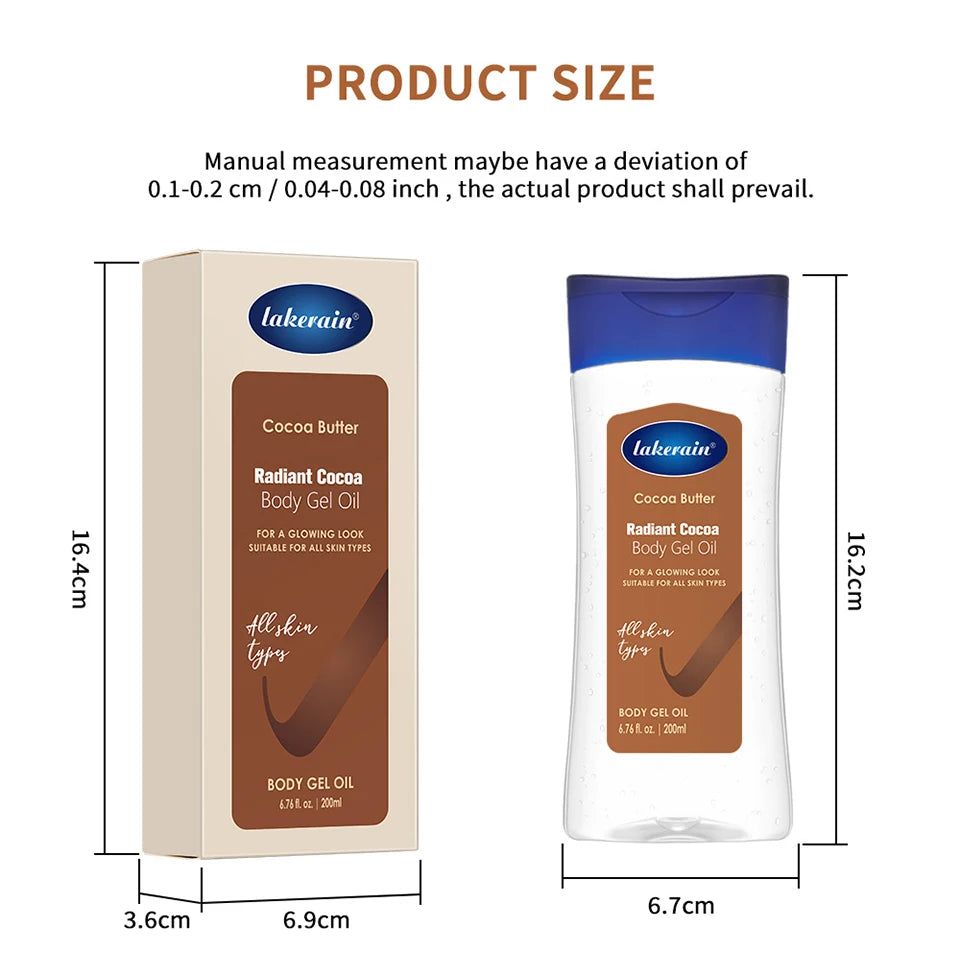 Cocoa Butter Body Gel Oil for Radiant Glowing Skin