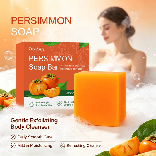 Persimmon Exfoliating Soap Bar for Body and Underarm Odor Control