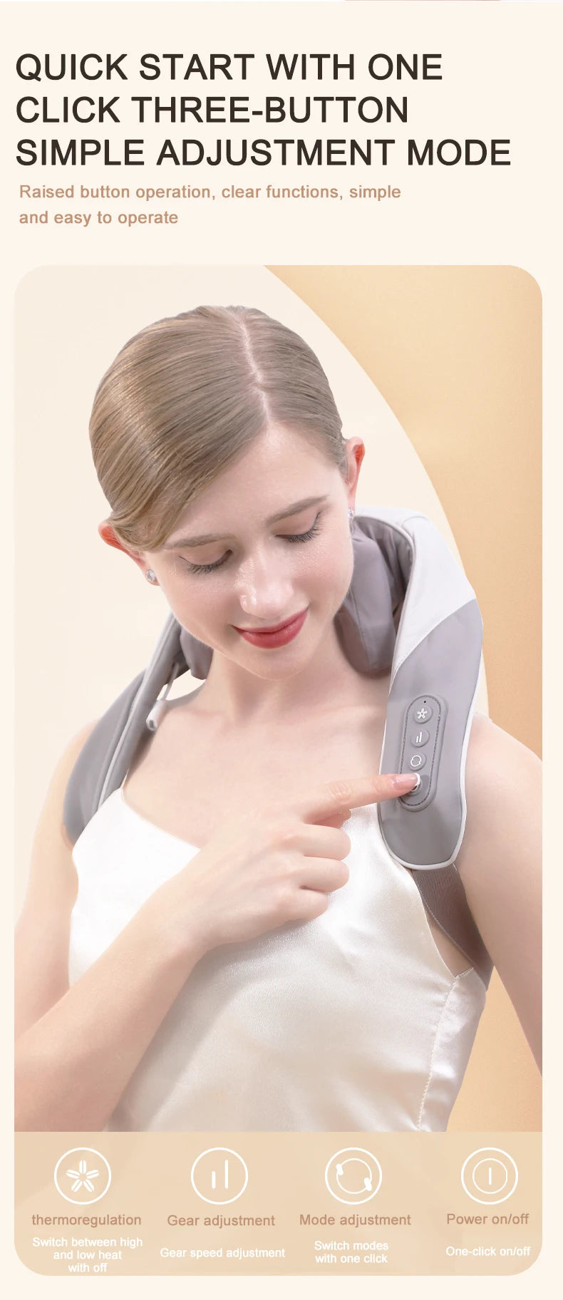 Wireless 6D Heated Neck and Shoulder Deep Tissue Massager - 15