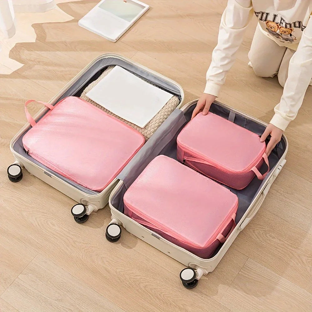 Expandable Compression Packing Cubes for Suitcases