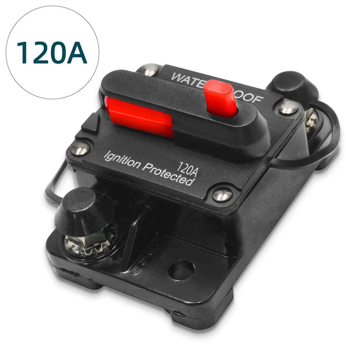 12V-48V DC Waterproof Circuit Breaker Manual Reset Fuse for Car Marine