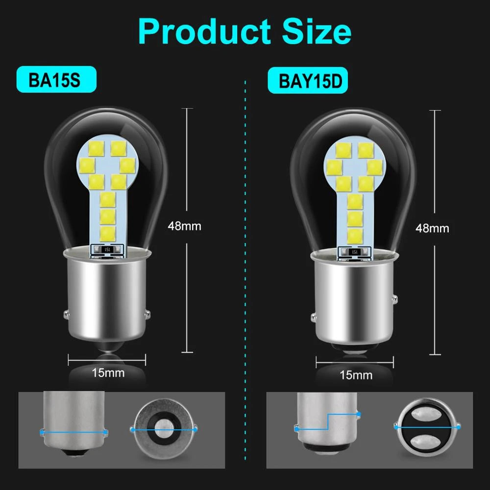 Bright LED Replacement Car Signal and Brake Light Bulb - 14