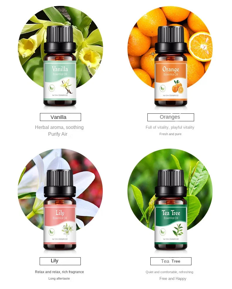 18 Scents Essential Oil Set for Aroma Diffuser and Air Humidifier