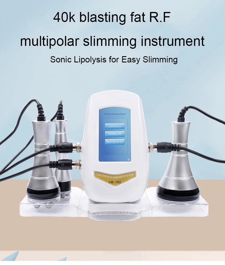 40K Ultrasonic Cavitation and RF Body Slimming and Lifting Machine