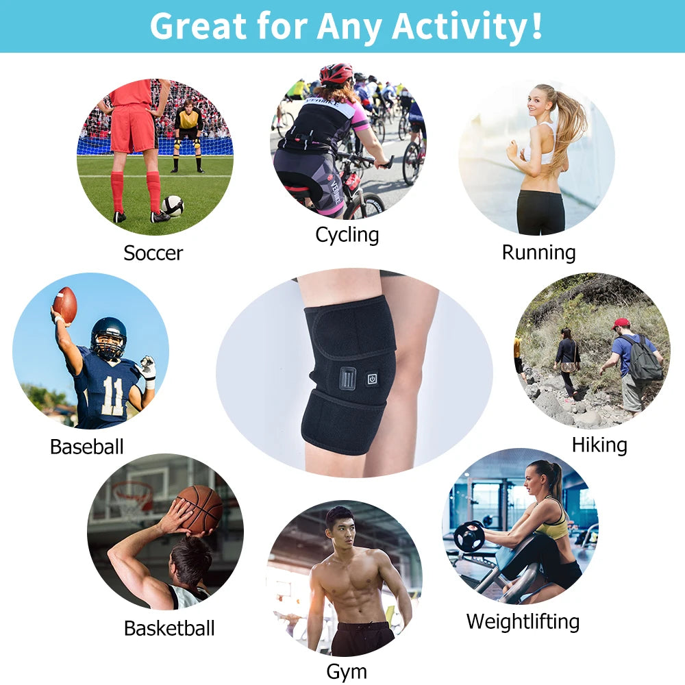 Electric Heated Knee Brace for Joint Pain Relief - 10