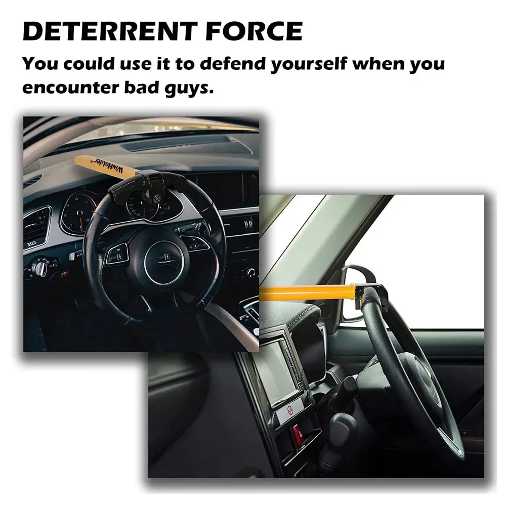 Heavy-Duty Universal Steering Wheel Lock Anti-Theft Device
