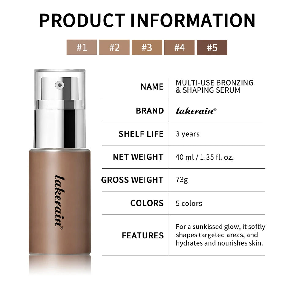Multi-Use Bronzing and Shaping Foundation Serum - 18