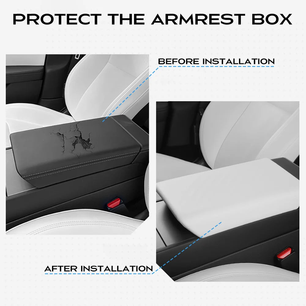 Center Armrest Console Cover Protector for Tesla Model 3 and Model Y - 8