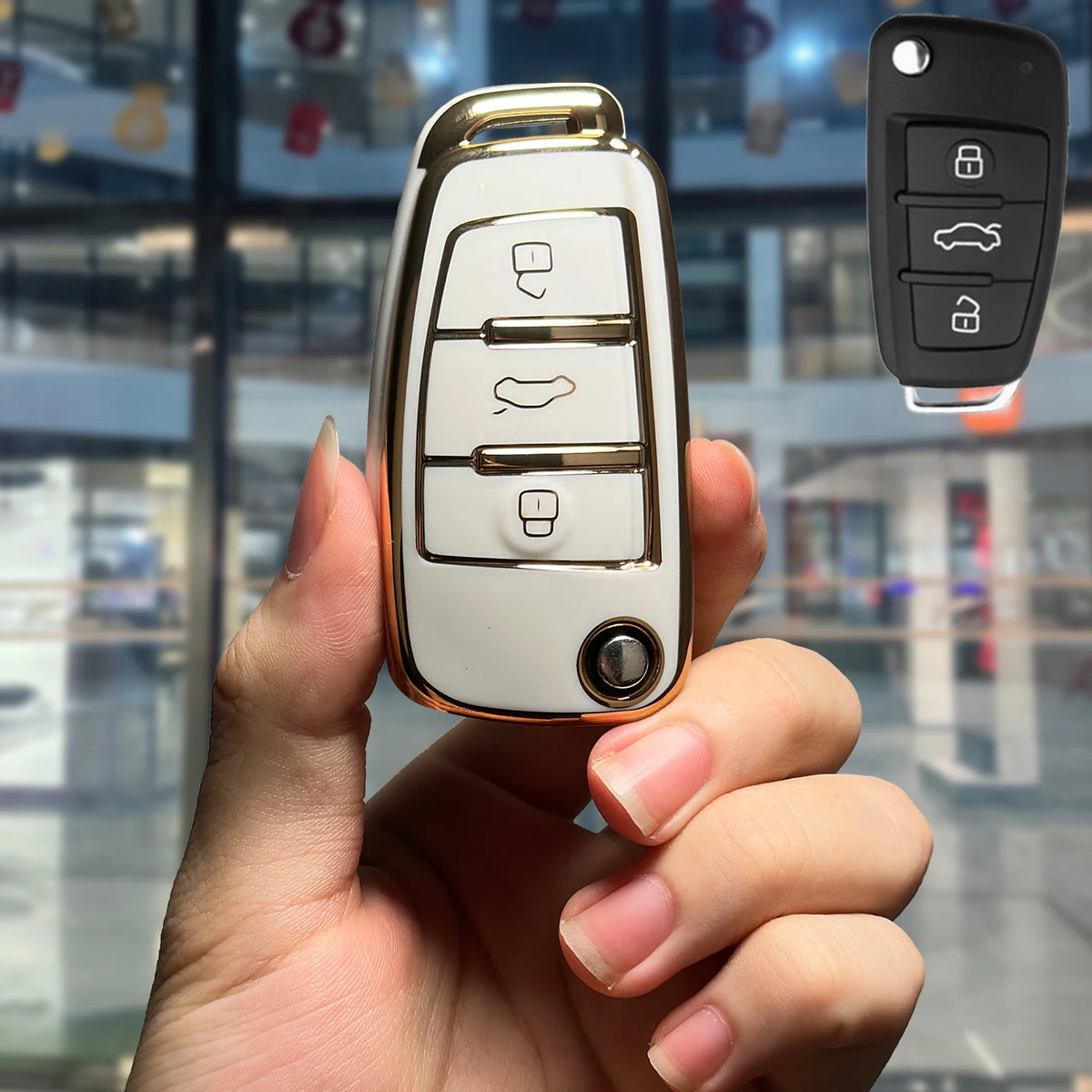 Protective TPU Flip Key Fob Cover for Audi