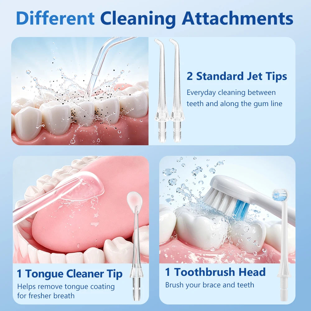 Cordless Water Dental Flosser for Teeth and Braces Cleaning - 11
