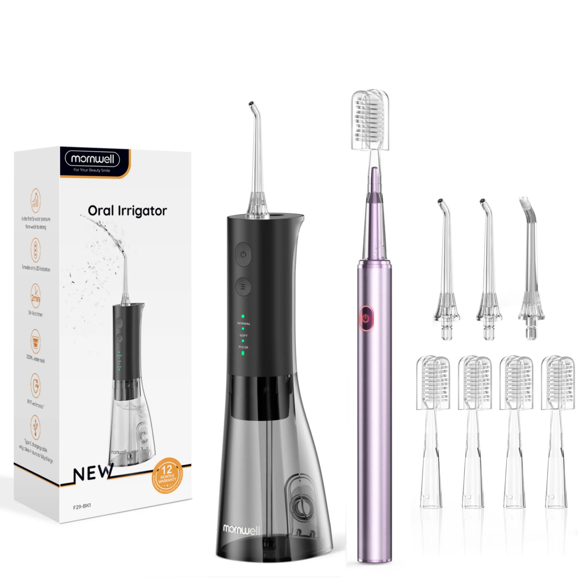 Electric Toothbrush and Water Flosser Oral Care Kit - 23