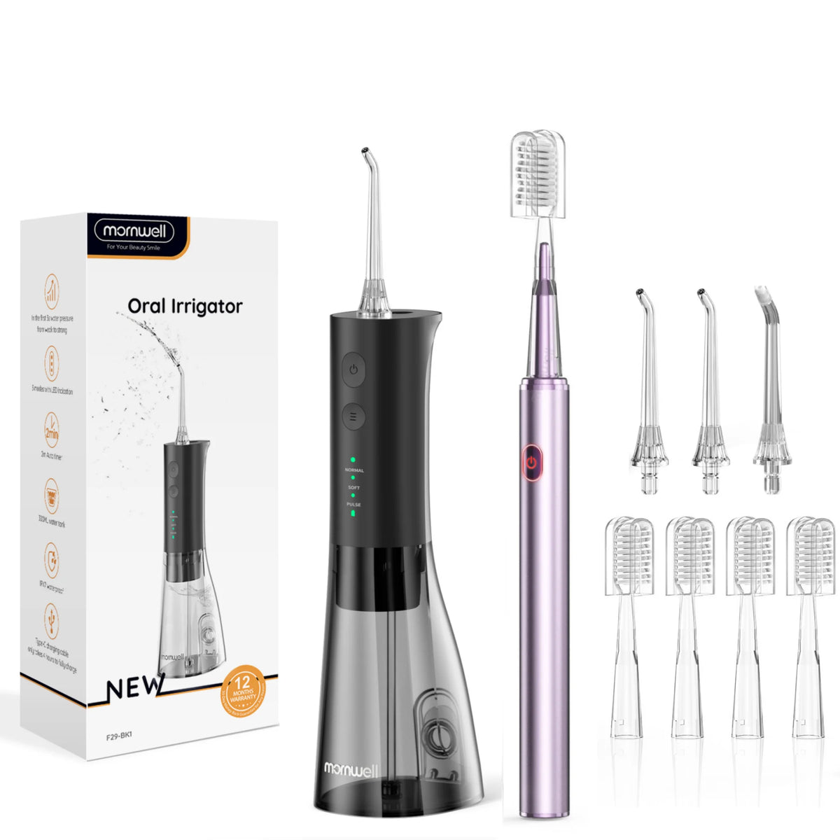 Electric Toothbrush and Water Flosser Oral Care Kit