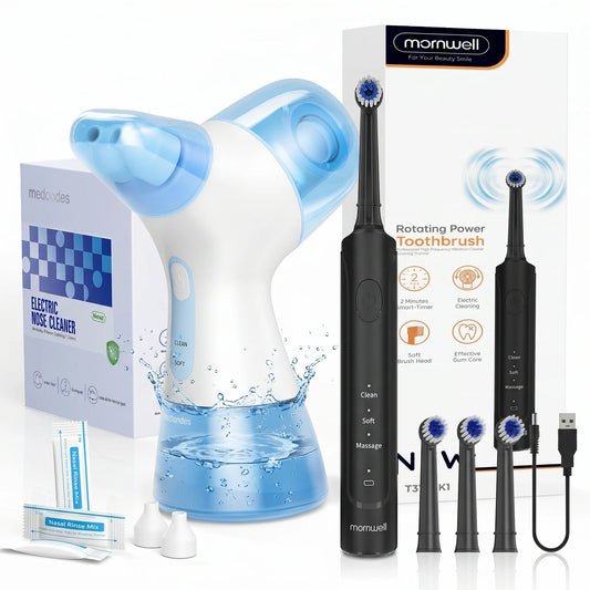 Electric Nasal Irrigator and Sonic Toothbrush Combo Kit