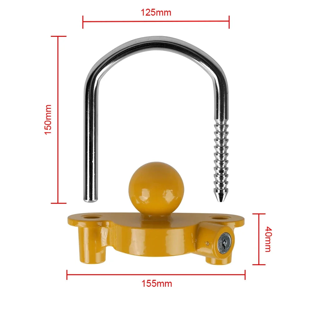 Heavy Duty Adjustable Trailer Coupler Security Hitch Lock - 6