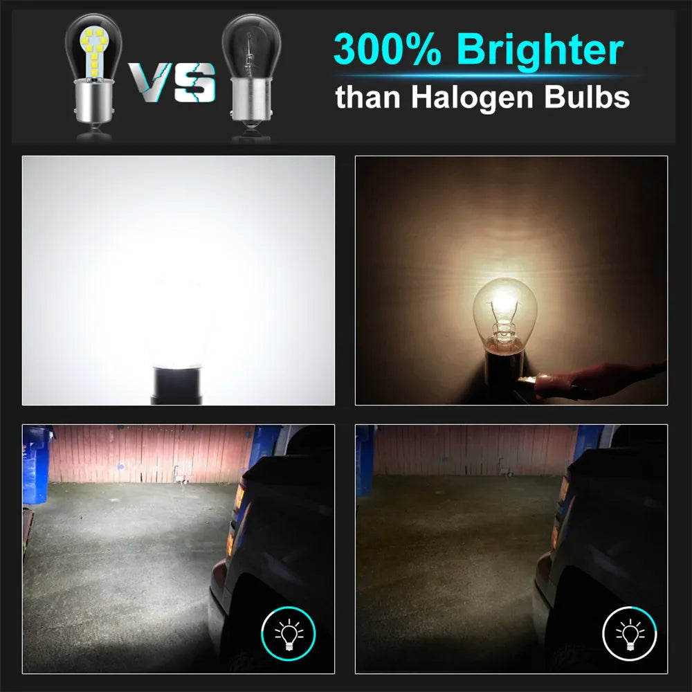 Bright LED Replacement Car Signal and Brake Light Bulb - 6