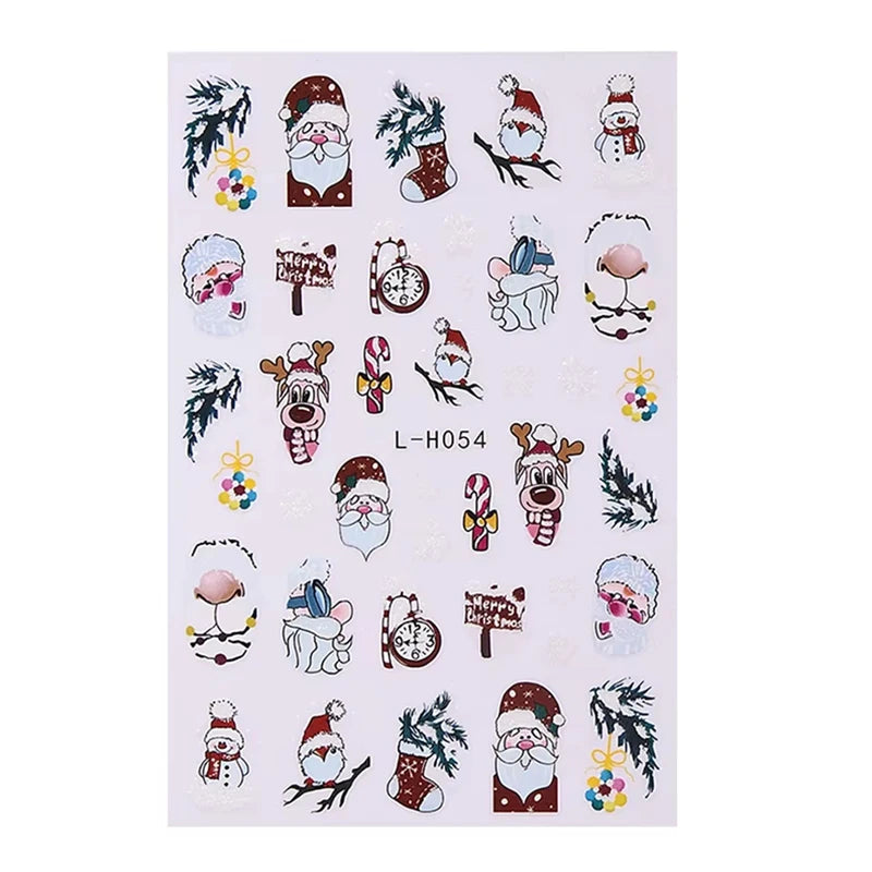 3D Christmas Cartoon Self-Adhesive Nail Art Decal Stickers - 17