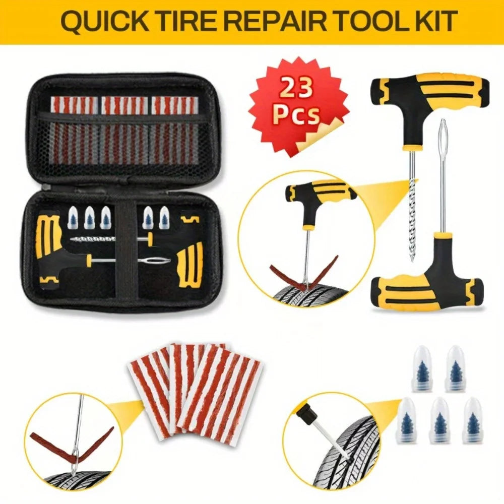 Emergency Tubeless Tire Puncture Repair Kit - 1