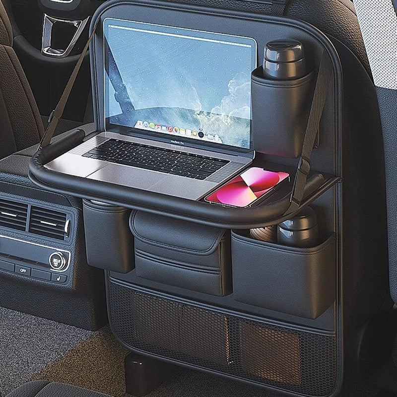 Car Backseat Organizer with Foldable Dining Table and Tablet Holder