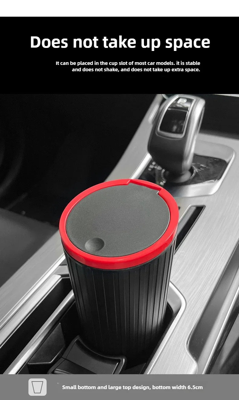 Portable Car Trash Bin Auto Garbage Can Interior Organizer Storage Bucket - 9